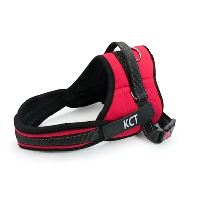 Image of KCT No Pull Dog Harness Large Red Soft Padded Adjustable Vest Easy Control