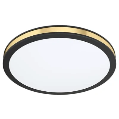 Image of EGLO Ceiling Light, Plastic Alloy Steel, Black