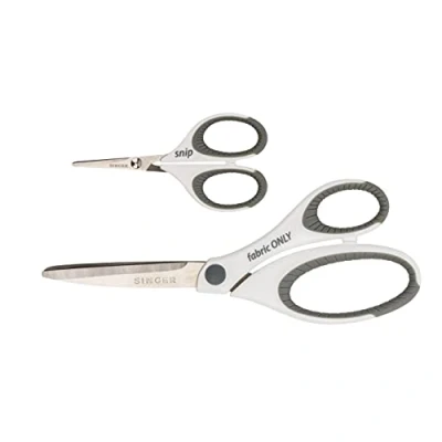 Image of Singer 4 Inch and 8.5 Comfort Grip Scissors Set, Pink/White