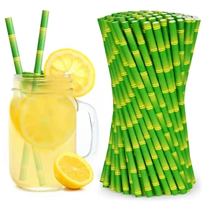 Image of Vicloon 100PCS Paper Straws, Color Decoration Drinking Straws for Birthday, Wedding, Christmas, Celebration Party Favor Supplies