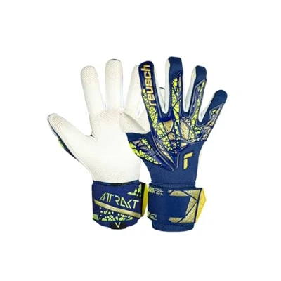 Image of Reusch Attrakt Gold X GluePrint Adult Goalkeeper Gloves with Evolution Negative Cut, 9