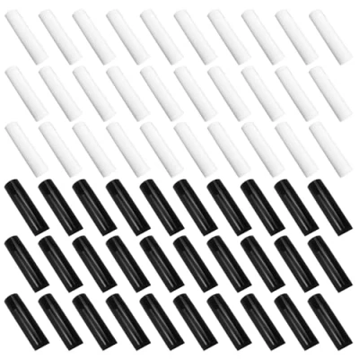 Image of 60Pcs Empty Plastic Lipstick Tubes, Lip Balm Containers, Reuseable Containers Refillable with Cap for DIY Homemade (Black, White)