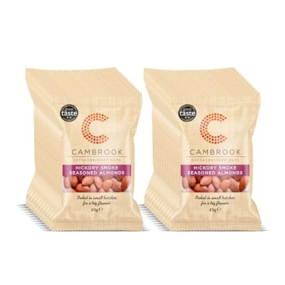 Image of Cambrook Hickory Smoke Spiced Almonds, 45g Bag, Pack of 24