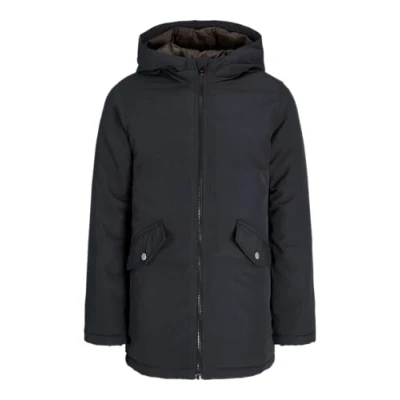 Image of JACK &amp; JONES Men&#039;s Jjloop Parka Jacket Jnr, Black, 152 cm