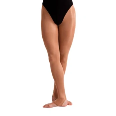 Image of Silky Dance Girls 1 Pair Intemediate 60 Denier Shimmer Stirrup Ballet Tights Toast &amp; Light Age 3 13 Years (5 7 Years, Toast)