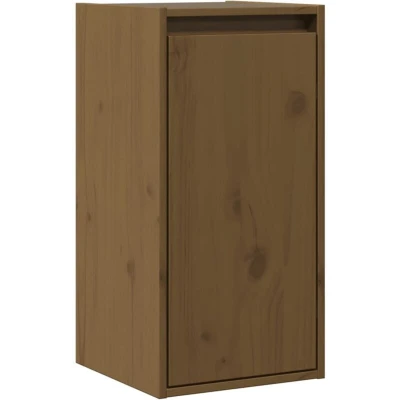 Image of vidaXL Wall Cabinet Honey Brown 30x30x60 cm Solid Wood Pine