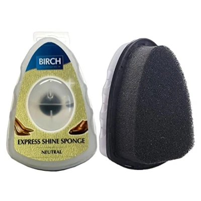 Image of Birch Express Shoe Shine Sponge Polish Gives Instant Gloss, For Leather Shoes Boots Bags, Perfect (Neutral)
