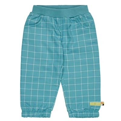 Image of loud + proud Karo Hose, GOTS Zertifiziert Pants, Topaz, 62/68