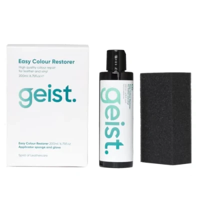 Image of Geist. Easy DIY Colour Restorer for Leather &amp; Vinyl Refresh, Repair re dye Scuffs, Damage and Small Cracks 200ml Classic Tan