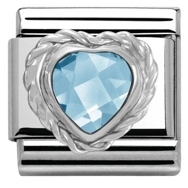 Image of Nomination Blue Crystal Heart Charm