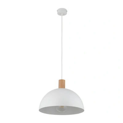 Image of Oslo Dome Pendant Ceiling Light White 1xE27