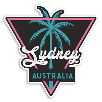 Image of 2 x 10cm Sydney Australia Vinyl Stickers Oz Travel Luggage Sticker #30795 (10cm Wide)