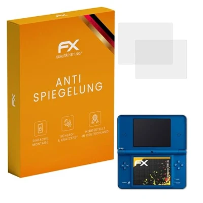 Image of atFoliX Screen Protector compatible with Nintendo DSi XL Protection Film, anti reflective and shock absorbing FX Film (Set of 3)