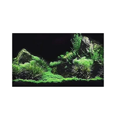 Image of NA Fish Tank Poster Backdrop PVC Adhesive Aquarium Background Sticker Seafloor Water Grass Pattern Wallpaper Decoration for