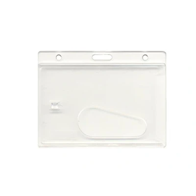 Image of ID Card It 5 x Clear Enclosed Plastic Oyster Pass Credit Rigid Identity Badge Holder
