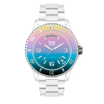 Image of ICE WATCH clear sunset Digitalism Women&#039;s wristwatch with plastic strap 021434 (Medium)