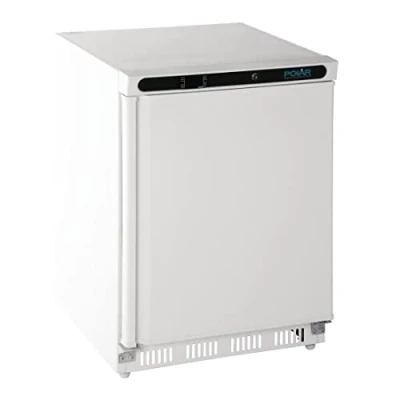 Image of Polar Refrigeration C Series 150W Under Counter Freezer 140 Litre, White, Energy Rating A, 25C to 10C, 855(H)x600(W)x595(D)mm, Total Usable Capacity: 78 2 Shelves, R600a CD611