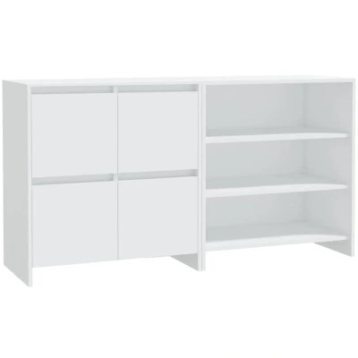Image of vidaXL 2 Piece Sideboard White Engineered Wood