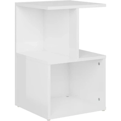 Image of vidaXL Bedside Cabinet High Gloss White 35x35x55 cm Engineered Wood