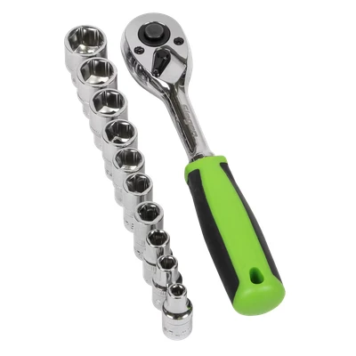 Image of Siegen Socket Set 12pc 1/4&quot;Sq Drive WallDrive® Metric