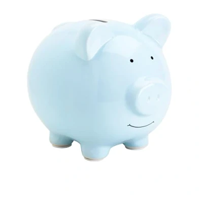 Image of Pearhead Piggy Bank, Ceramic, Blue, One Size