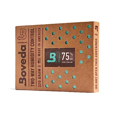 Image of Boveda 75% Two Way Humidity Control Pack to Fix Major Moisture Loss in Large Wood Humidifier Boxes Size 320 Single Absorber Individually Wrapped Hydration Packet
