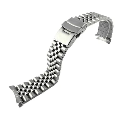 Image of 3 Styles 22mm Diving Steel Metal Strap Fit for Casio Duro Mdv107 1A MDV106 Watch Wristband Bracelet Watchband Replacement Parts(Silver 5)