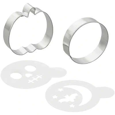 Image of Wilton Cookie Cutters &amp; Stencils Set Halloween Set/4