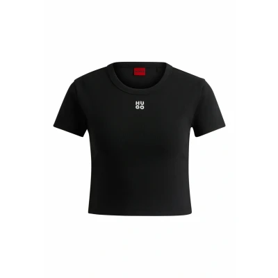 Image of HUGO Delanor Basic Tshirt, Women&#039;s, Size: Small, Black one