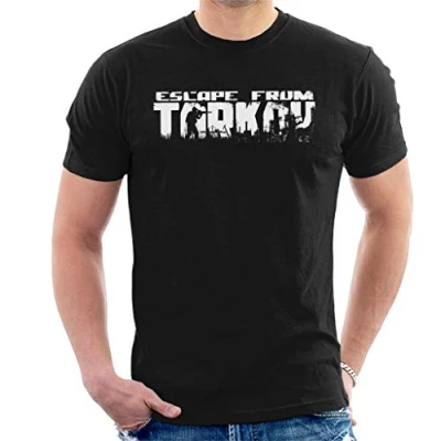 Image of Escape from Tarkov Text Men&#039;s T Shirt Black