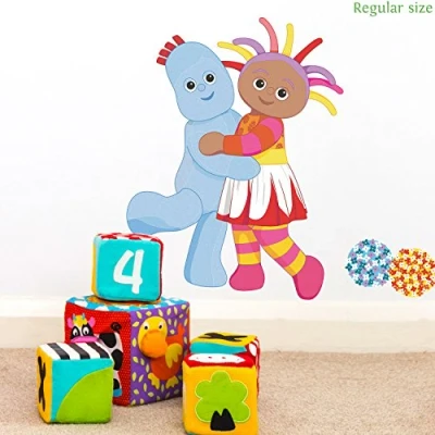 Image of Igglepiggle and Upsy Daisy Hug Wall Sticker (Regular Size) Official in The Night Garden