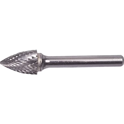 Image of York 3 X1 2.7MM Pointed Tree Carbide Rotary Burr Cut 6 Double (3MM Shank)