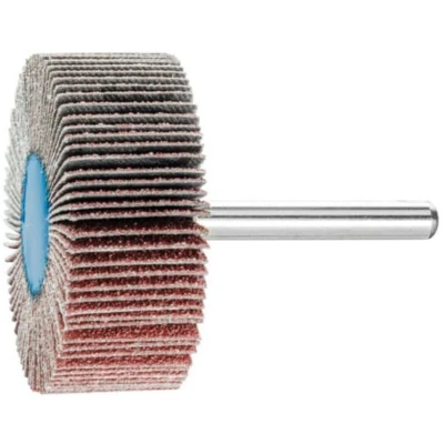 Image of Pferd F3010/6 A80 Aluminium Oxide Abrasive Mounted Flap Wheels, 30 X 10MM with 6MM Plain Shaft 154281