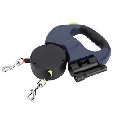Image of SALUTUYA Dog Retractable Leashes, 360 Rotatable, Leash Each Rope is Controlled Independently,(Dark gray)
