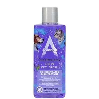Image of Astonish 3 in 1 Multi Purpose Super Concentrated Disinfectant with Long Lasting Fragrance, Morning Dew Pet Fresh, 300ml