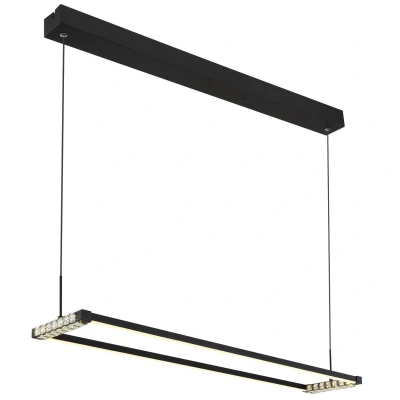 Image of Mariella Pendant Ceiling Light Matt Black LED Dimmable 2700 6000K Remote Control