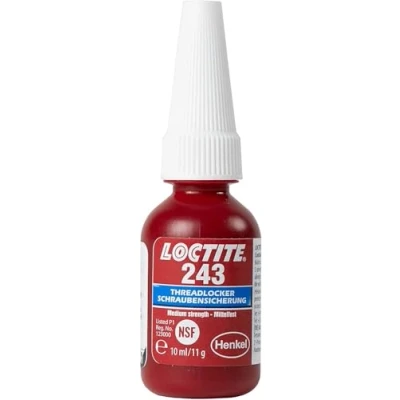 Image of LOCTITE 243 Threadlocker, Universal adhesive for Securing Screws, Medium Strength thread lock Metal Threads, liquid Use on Pumps, Gearboxes and More, 1x10ml