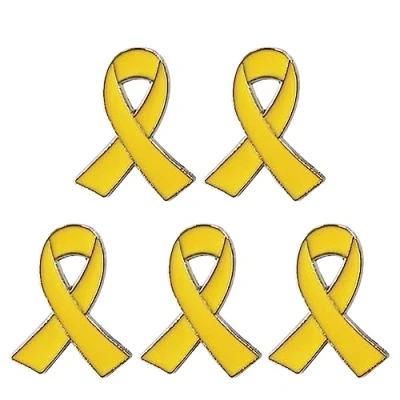 Image of YANGLY Brooch 5 Pieces Ribbon Pin Lapel Corsage Alloy Material for Breast Cancers and AIDS Awareness