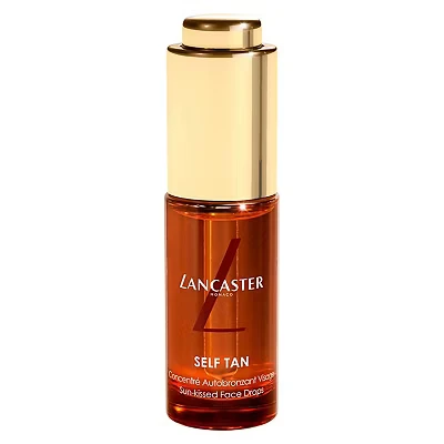 Image of Lancaster Self Tan Sun Kissed Face Drops 15ml Natural Looking Flawless and Radiant Finish Easy to Spread Water Sweat Resistant Vegan Formula