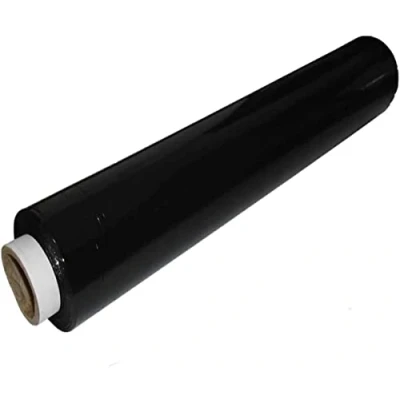 Image of Pkge Black Pallet Stretch Shrink Wrap Roll Parcel Packing Cling Industrial Film for Moving House Wrapping Pallets and Parcels 400Mm X 250M 17Mu (Pack of 1)