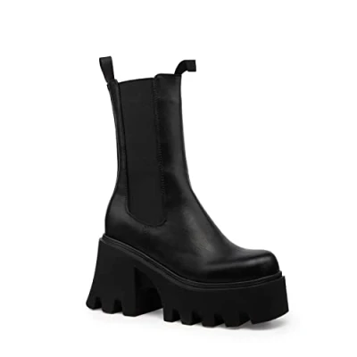 Image of Lamoda WIPE OUT High heeled ankle boots, Women&#039;s, Size: 7, Black Pu