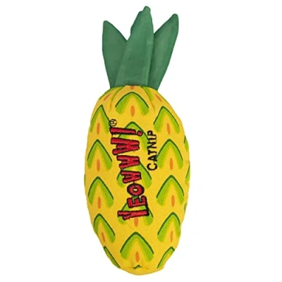 Image of YEOWWW! Pineapple Catnip Toy for Cats, Yellow, 7&quot;, All Breed Sizes