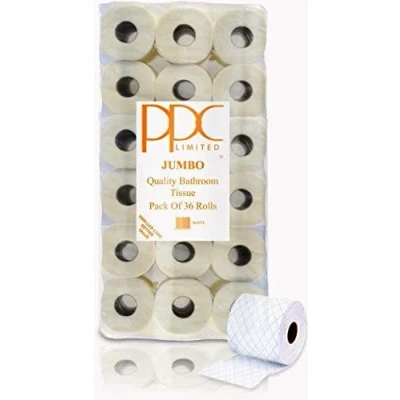 Image of White Toilet Paper Bulk Roll Pack of 36 Tissue 16m JOBLOT Wholesale Hotel