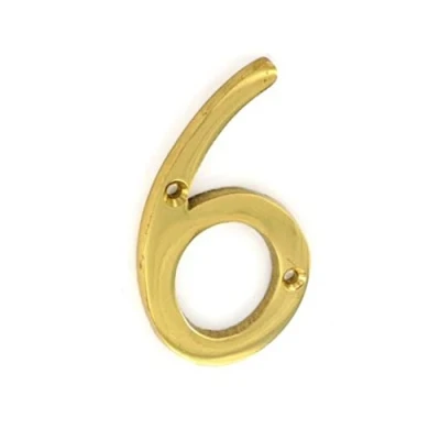 Image of SEC 75MM Brass Numeral 6 S2506