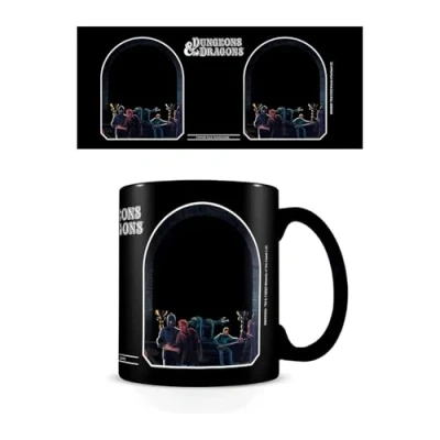 Image of Pyramid International Dungeons &amp; Dragons Heat Change Mug (Thieves in The Temple Design) 11oz Ceramic Coffee Mug, Mugs for Women and Men Official Merchandise, Black