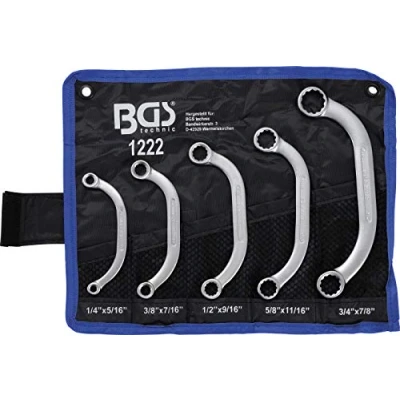 Image of BGS 1222 Obstruction Ring Spanner Set Inch Sizes 1/4&quot; 7/8&quot; 5 pcs.