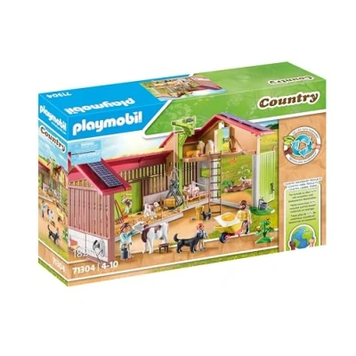 Image of Playmobil 71304 Country Large farm, made of sustainable material with many functions and accessories, fun imaginative role play, playsets suitable for children ages 4+