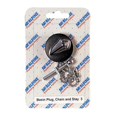 Image of Mcalpine CARD 3 Basin Plug, Chain &amp; Stay BP3 + CH10