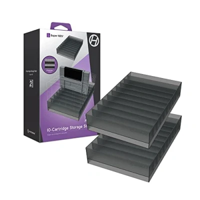 Image of Hyperkin 10 Cartridge Storage Stand for SNES (2 Pack)