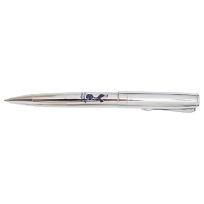 Image of Tottenham Hotspur FC Official Chrome Football Crest Ball Point Pen (One Size) (Silver)